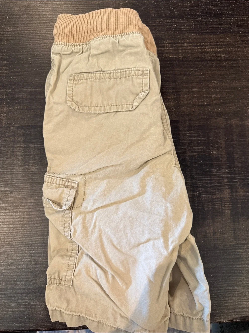 Carter's Khaki Cargo Shorts with Ribbed Waist